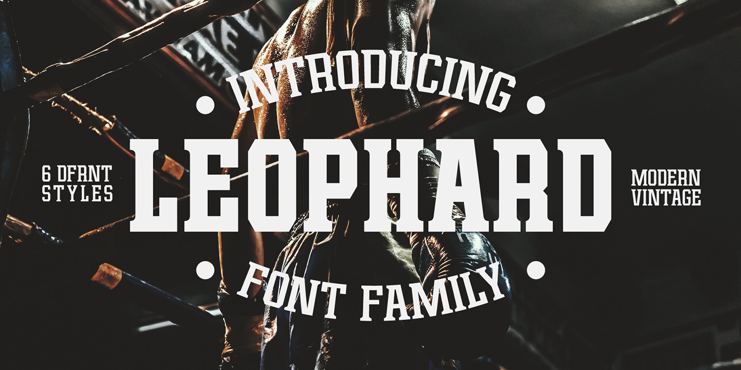 Пример шрифта Leophard